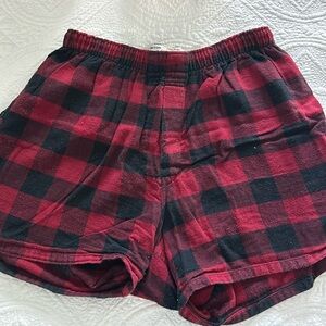 J.Crew Buffalo Plaid Fleece Pajama Boxer Shorts – Size Small